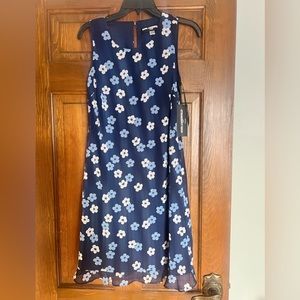 Karl Lagerfeld Paris Blue Flower Mini Dress